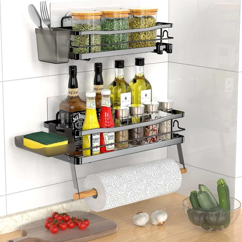 Multi-Purpose Rack - Shower Caddy/Kitchen Spice Rack + Towel Holder - Picture 6 of 11